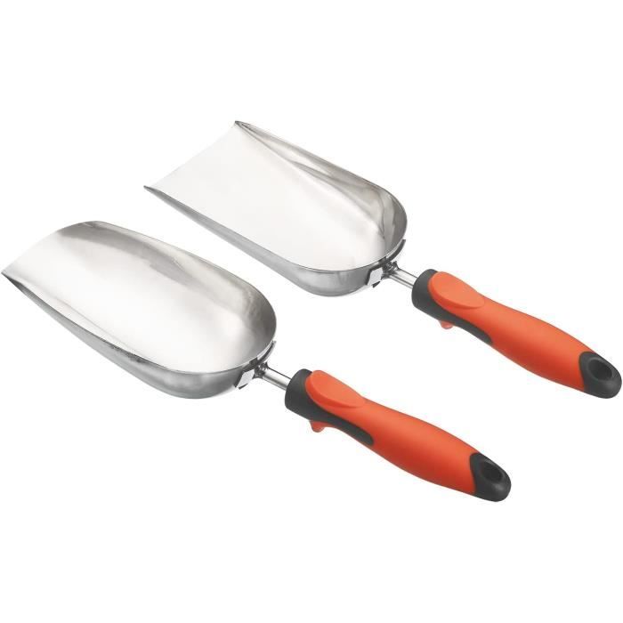 Truelle Jardin Acier Inox GZTFPQ - Pelle Main 27cm - Pour Plantation, Désherbage, Jardinage