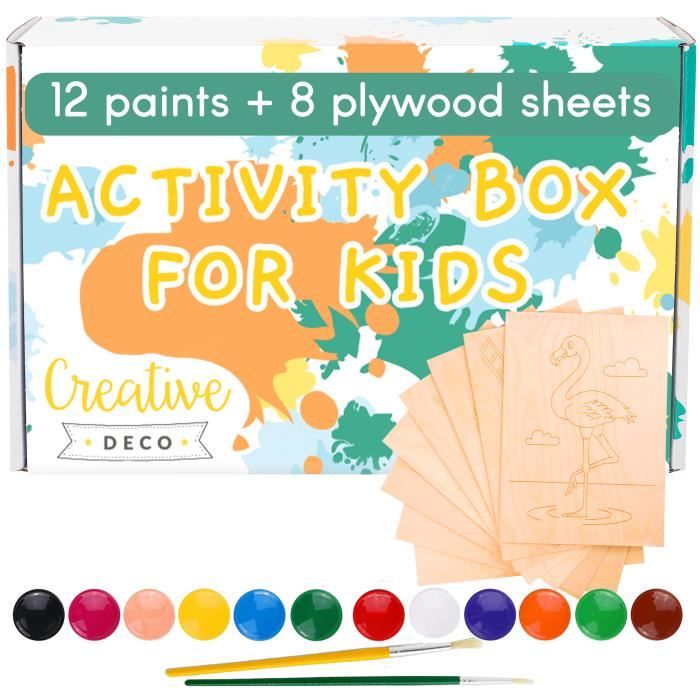Peinture Enfant Lavable Creative Deco, 12x20ml, Couleurs Basiques  Vibrantes