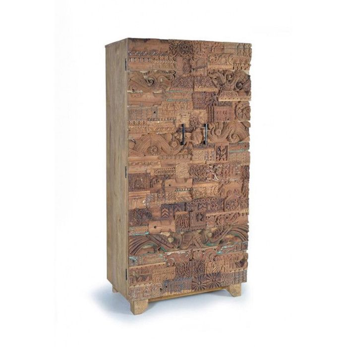 Armoire - Giner y Colomer - Bois de manguier recyclé - 2 portes - 180x90x50 cm Armoire - Giner y Colomer - Bois de manguier recyclé - 2 portes - 180x90x50 cm