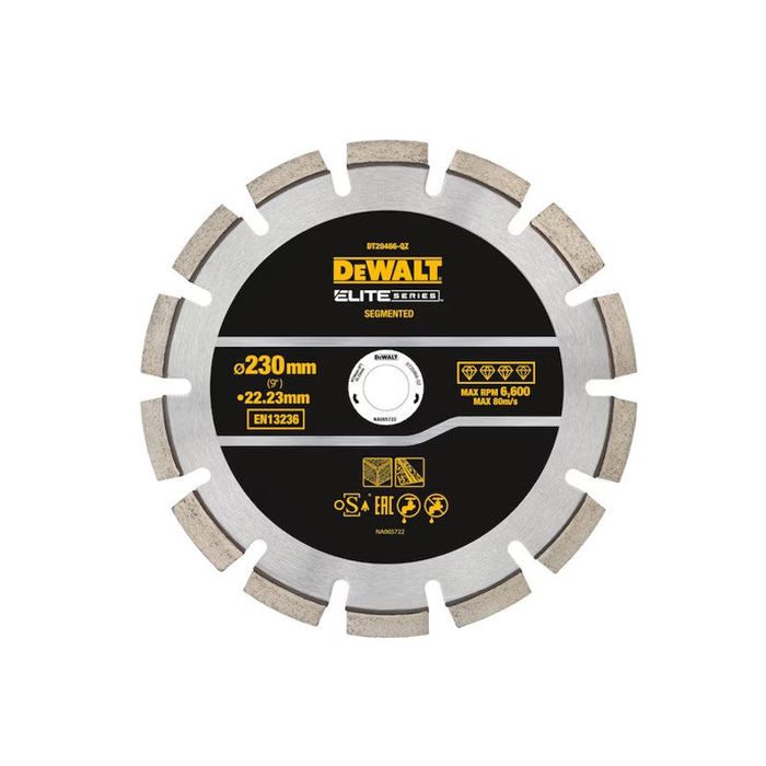 Disque diamant Ø230x22 23mm ELITE DEWALT DT20466 QZ pour béton asphalte - vue 2