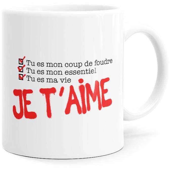 Mug Humour Amour Tasse Message Drole Idee Cadeau Original Ami Couple Amoureux Homme Femme Anniversaire St Valentin Noel Cdiscount Puericulture Eveil Bebe