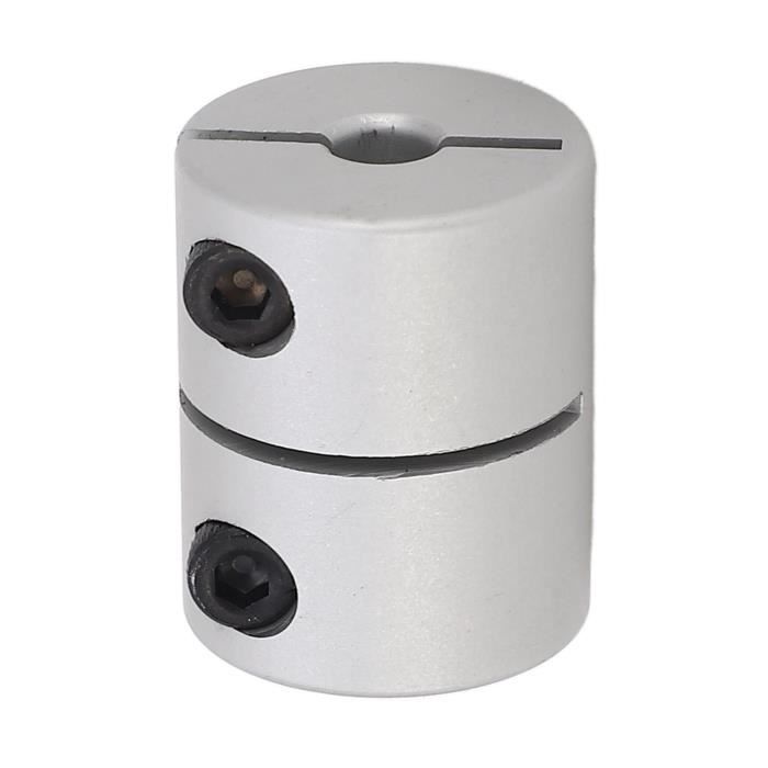 Coupleur D'arbre En Inox L22xD14 - Pour Arbres De 8mm, Avec Vis De Serrage, Couleur Argent