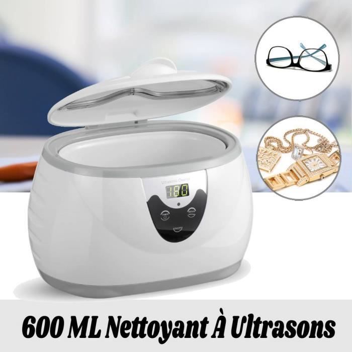 Nettoyeur à Ultrasons Silencieux 600ml - Marque Vpcok Direct - Idéal Bijoux, Lunettes, Pièces - Modèle SU-751A