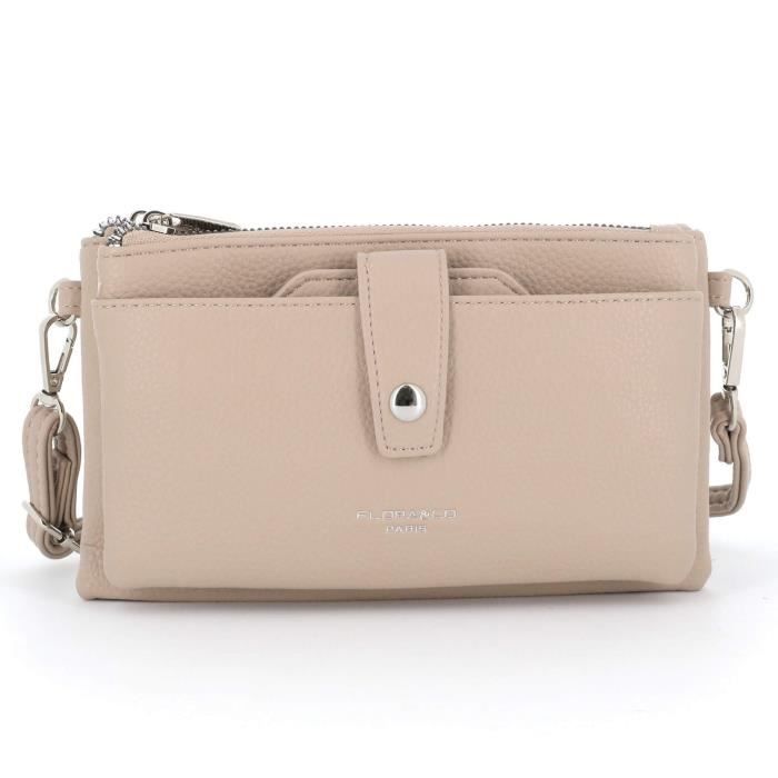 Petit sac pochette bandoulière femme pour téléphone portable - Beige Petit sac pochette bandoulière femme pour téléphone portable - Beige