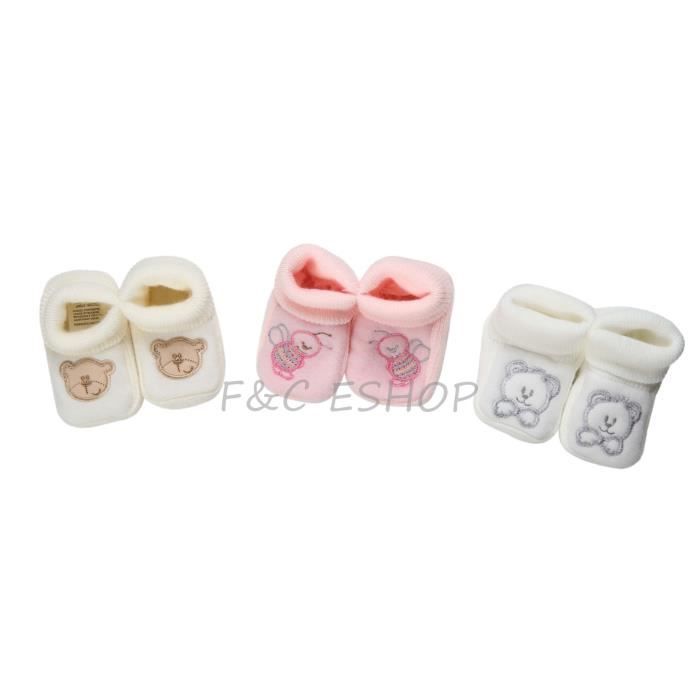 Chaussons Naissance Fille Fruit de ma Passion Lot de 3