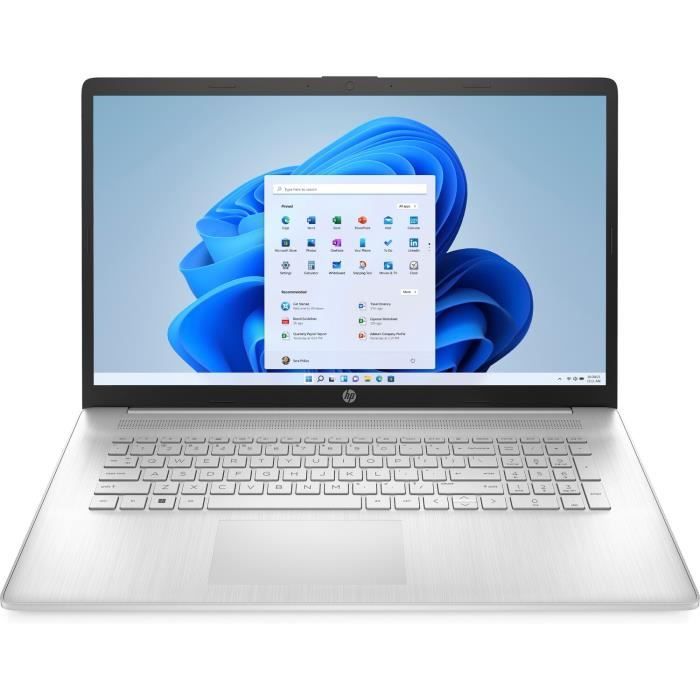 PC Portable HP 17 cp0008nf 173 HD Ryzen 5 5500U RAM 16Go Stockage 512Go SSD Windows 11 Silver AZERTY
