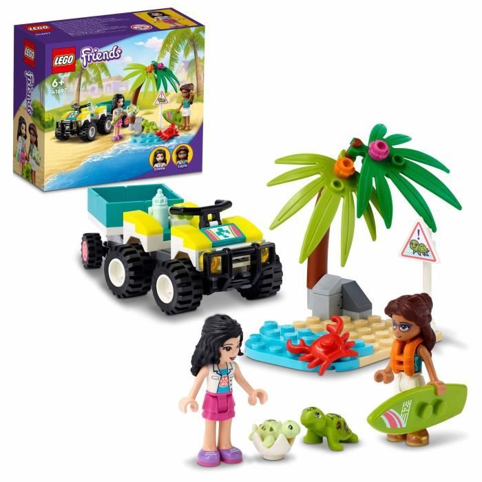 LEGO® 41697 Friends Le Véhicule de Protection Des Tortues Jouet Créatif pour Enfants dès 6 ans Figurines Animaux Marins