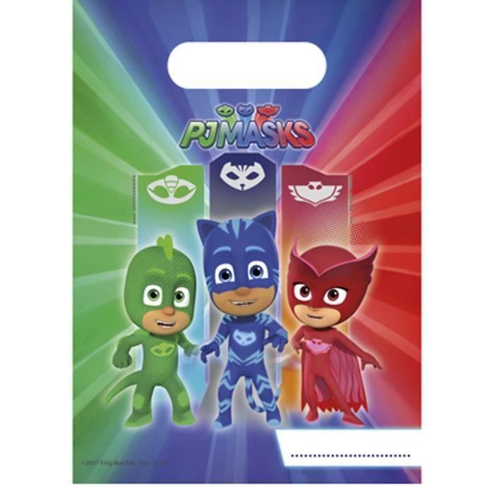Lot de 6 Sachet Surprise Pyjamasques Pjmasks Sac Cadeau Anniversaire
