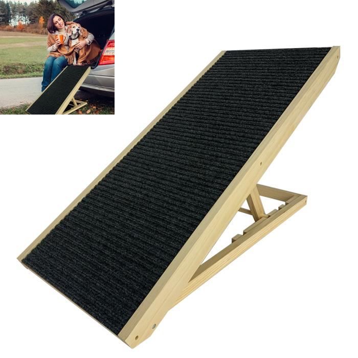 Rampe pour animaux - LILIIN - 100 cm - Pliable - Réglable 30-60 cm - Surface antidérapante