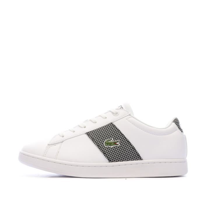 Baskets Blanches Femme Lacoste Carnaby Blanc - Cdiscount Chaussures