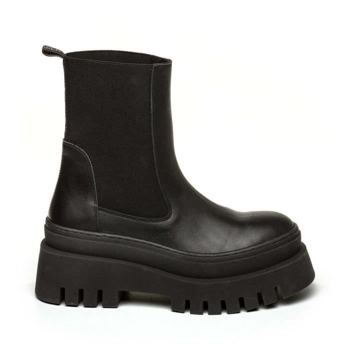 Bottines femme cuir noir talon 5 cm hotsell