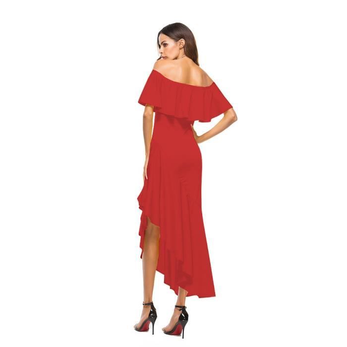 robe asymetrique a volant