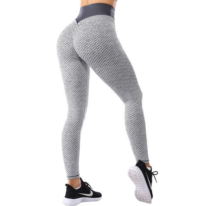 SLIMBELLE® Legging de Sport Anti Cellulite Push Up Butt Lift Pantalon de Compression Taille Haute pour Yoga Fitness Slim Fit TIK Tok Leggings 