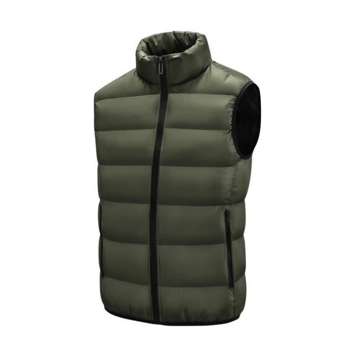 NUSGEAR Gilet Sans Manches Homme Matelassé Chaud - Doudoune Léger Grande Taille