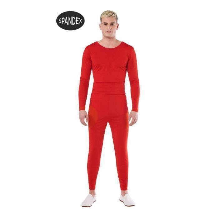 Ensemble justaucorps Spandex Homme pièces Rouge