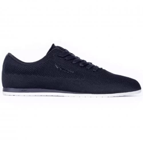 basket homme vo7 - knit preto - nylon - semelle fine noir et blanche