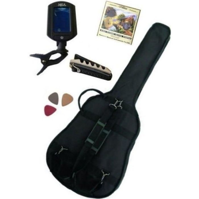 PACK 5 Accessoires Guitare Classique 4-4 (Housse, accordeur..) - Cdiscount  Instruments de musique