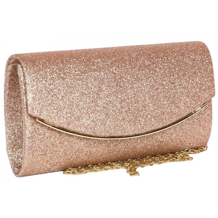 Pochette cérémonie-Nyls Création-Pochette Doree Femme Mariage Sac Soiree Minaudiere Gold Classe Heiky - Jaune