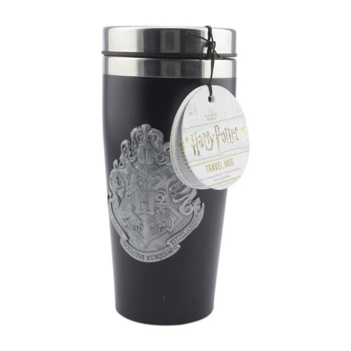 Poudlard Tasse Voyage avec Badge en m tal r utilisable Easy Clean