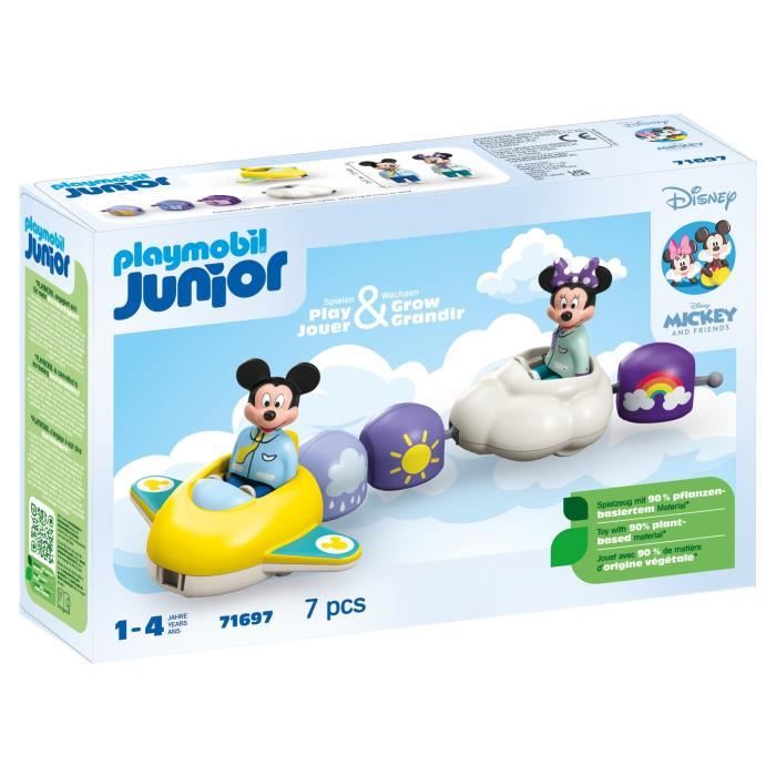 PLAYMOBIL Junior 71697 Train des nuages de Mickey et Minnie Junior & Disney Comprend Minnie Mickey Dès 12 mois