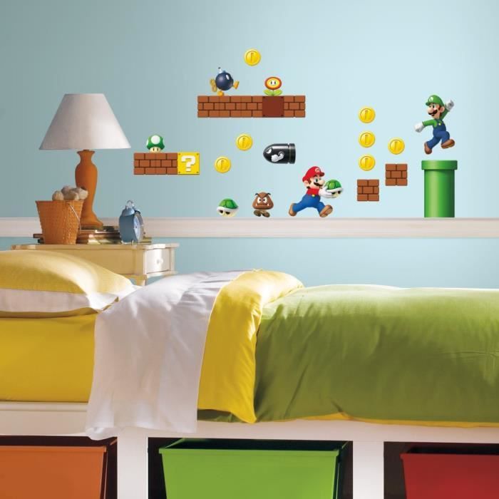 RoomMates 35 Stickers Super Mario Nintendo