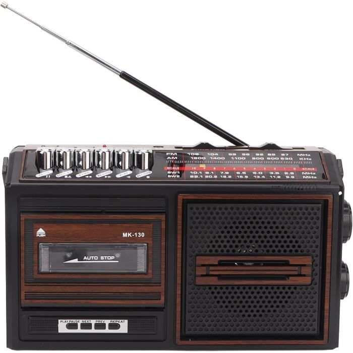 Lettore Di Cassette Portatile Vintage - Con Altoparlante, Jack Cuffie, USB Per Conversione MP3, Alimentazione Batterie O USB-C