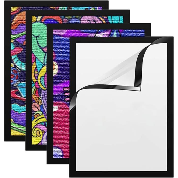 AUREUO Lot 24 Mini Toiles Magnétiques 10,2×10,2 Cm – Aimant Au Dos, 100% Coton – Peinture Acrylique, Huile, DIY Et Déco
