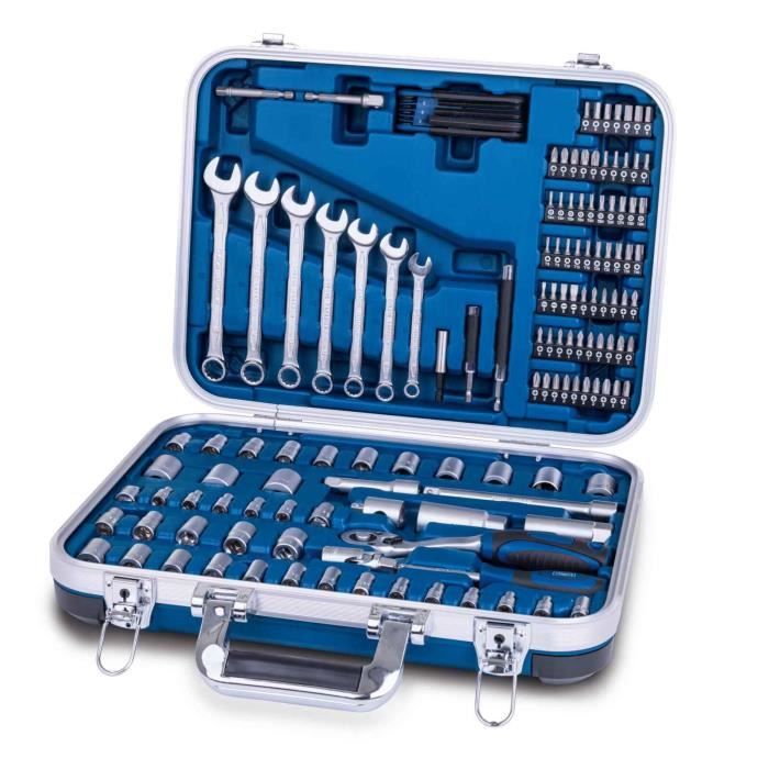 Malette à outils de 135 pièces SCHAPPACH TB170 Outils en acier chrome vanadium Mallette verrouillable