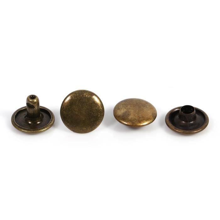 Lot De 20 Goujons Et Pointes, Cône De Balle Et Vis Arrière En Métal, Rivets À Vis En Cuir Pour