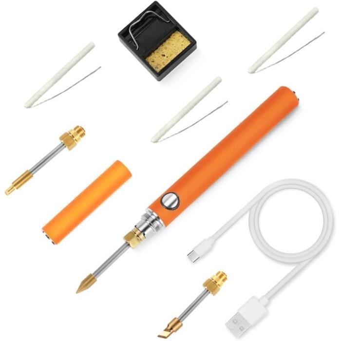 Fer à Souder Sans Fil ONEVAN 80W - Écran LCD, Température Réglable 380-480°C - Avec 2 Batteries 3000mAh - Idéal Bricolage électronique Soudure Sans Fil Batterie Fer à Souder Sans Fil ONEVAN 80W - Écran LCD, Température Réglable 380-480°C - Avec 2 Batteries 3000mAh - Idéal Bricolage électronique Soudure Sans Fil Batterie