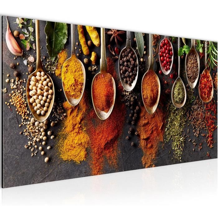 Tableau Decoration Murale Vintage Botanique Herbes Et Épices Affiche Toile Peinture Cuisine Mur Art Décor, Herbes Plantes Éducation Art Imprime Mur Photo 50X70Cm