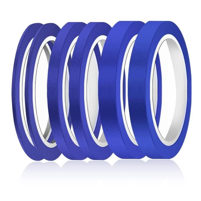 AiQInu 2 Rouleaux Ruban De Masquage Peinture Bleu 24mm X 50m - Masking Tape Adhésif Pour Peinture Et Aquarelle