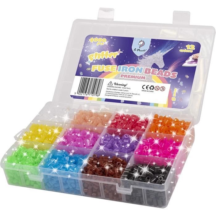 2000 Perles à Repasser 5mm La Manuli - Kit Créatif DIY Pour Enfants Et Adultes, Sac Refermable
