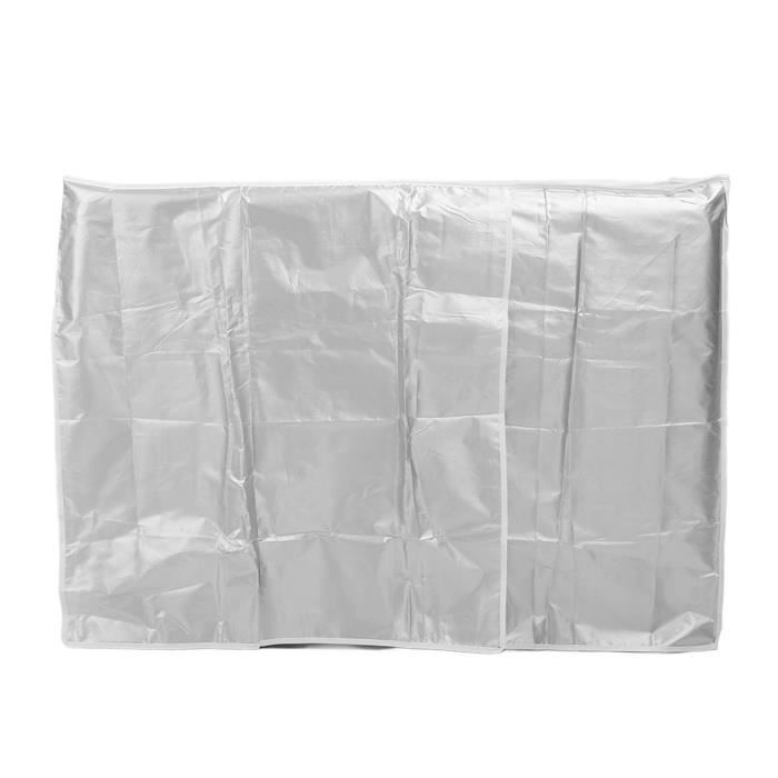Couvercle Climatiseur Universel Argenté 3 Tailles – Protection Étanché Anti-Poussière, Soleil, Neige, Polyester PVC Durable