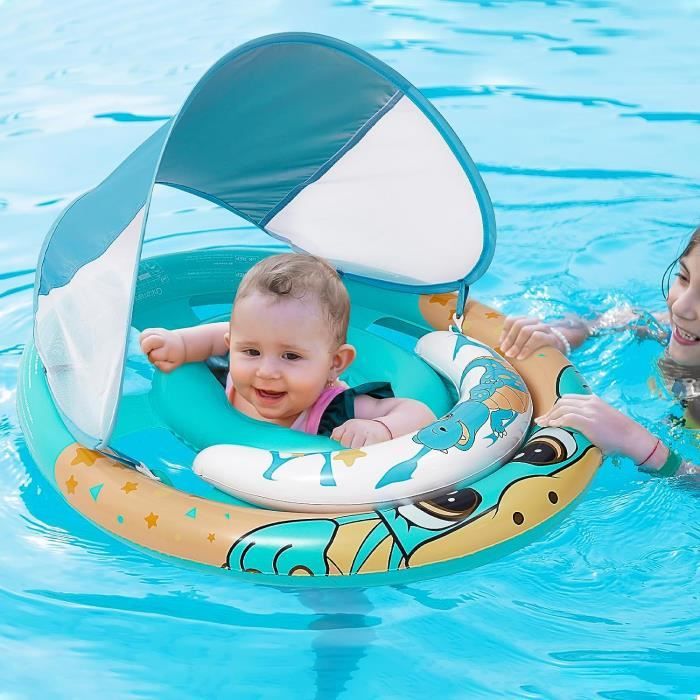 Bouée Bébé WYRIAZA 1-3 Ans – Flotteur Piscine Avec Canopy UPF50+ Et Siège Confort, Sécurité Renforcée Pour 6-36 Mois