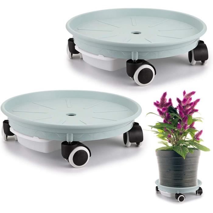 Roulettes 360 Degrés 2 Plateaux à Roulettes Amagabeli 35.5x8.9cm | Support Pots De Fleurs Mobile Carrello Con Ruote