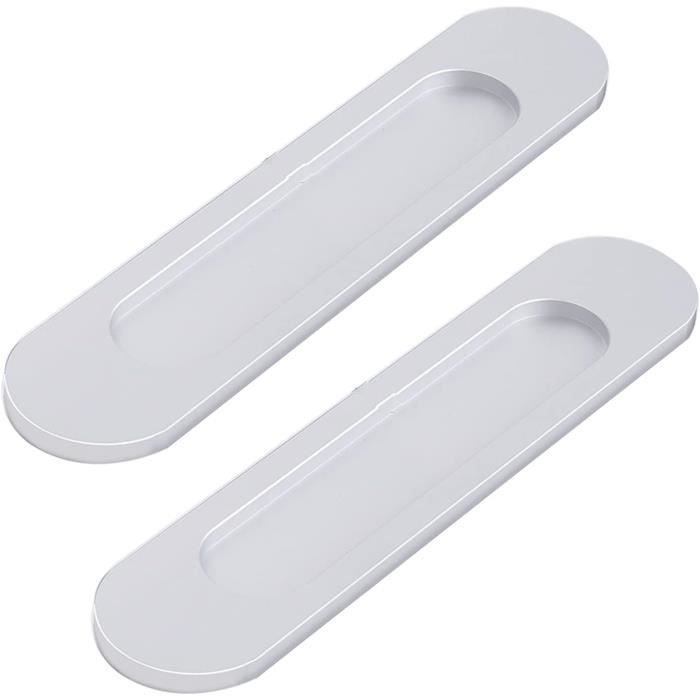 2Pcs Manche Cachée Poignée De Porte En Verre Adhésive Ovale Hangar De La Grange Grenaille De