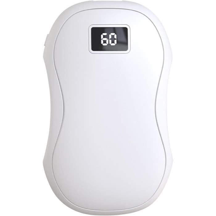 Chauffe-mains Rechargeables 2-en-1 - 3 Niveaux De Chaleur (35°C à 50°C) - Batterie 2000mAh, Charge USB-C, Portable Pour Hiver, Bureau, Voyage