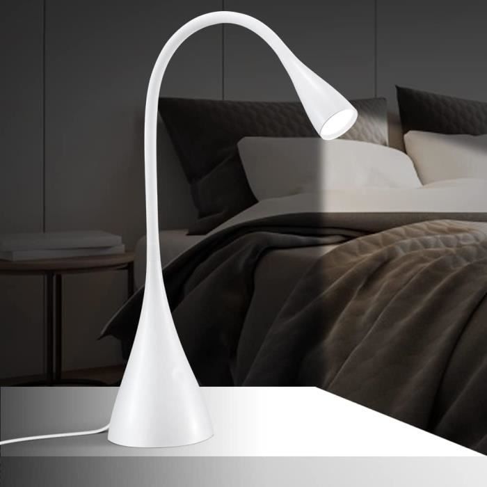Lampe de Bureau Sans Fil Rechargeable - 5 Luminosités, 5 Températures de Couleur, 3600mAh, 360° Flexible - Lampe de Lecture, Pince, Chevet et Table