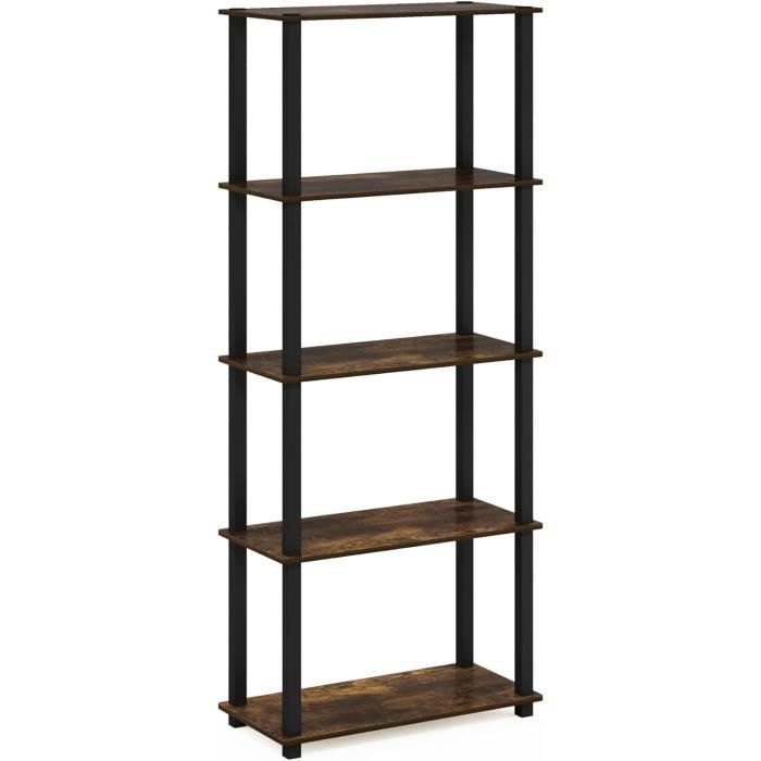 Étagère Rangement Bureau 2 Niveaux - Bois Et Métal - Lacusmall