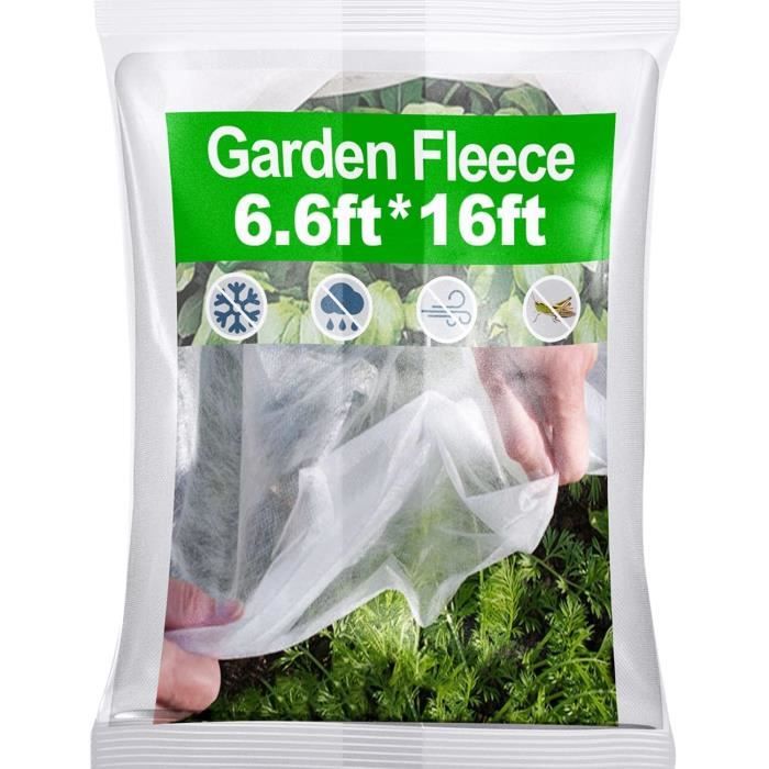 Voile D’hivernage Non-tissé 50 G/m² - 1,6x10 M (16 M²) - Protection Plantes Contre Gel Et Vent - Gardenix