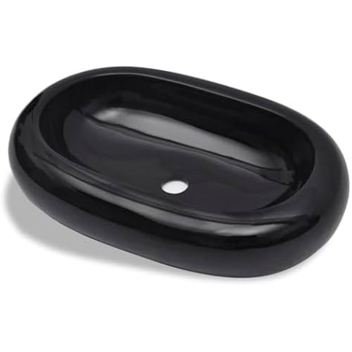 vidaXL Vasque ovale en céramique 630x420 mm - vue 2