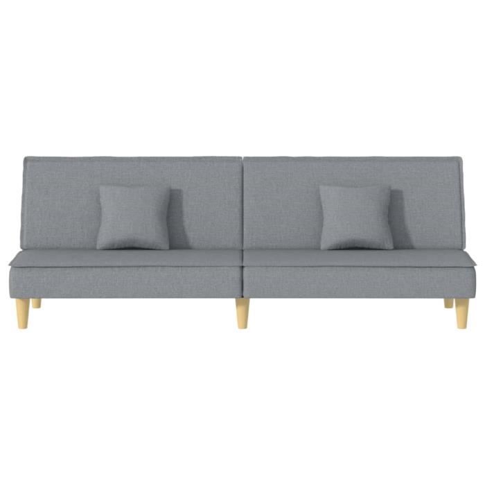 YOSOO Canapé-lit à gris clair tissu 117221 - Cdiscount Maison