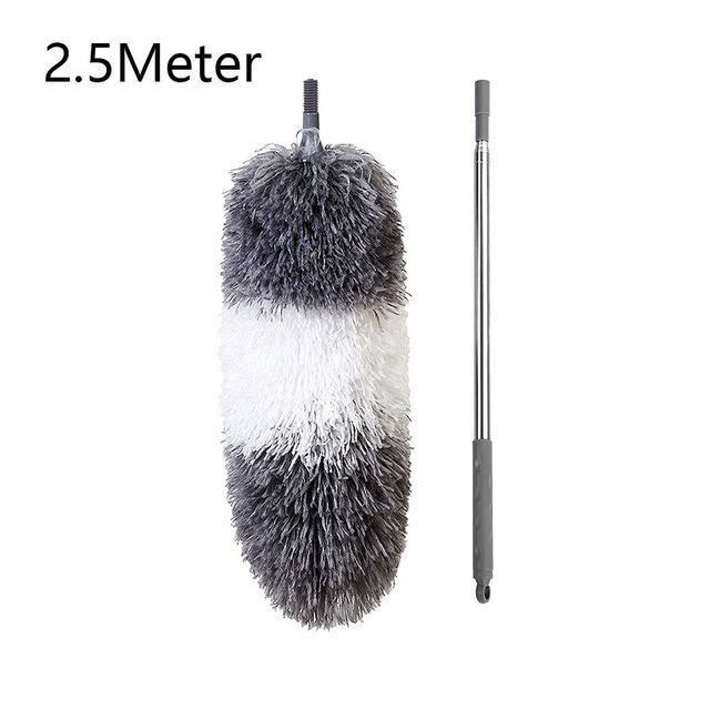 Plumeau Télescopique Extensible 130 Cm – En Laine D’agneau Naturelle – Doux, Lavable, Anti-rayures – Pour Plafonds, Meubles, Voiture