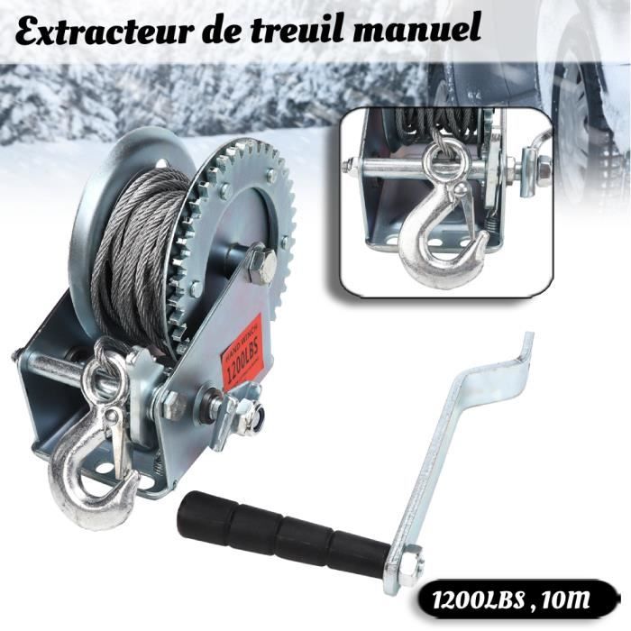TREUIL A MANIVELLE 1000LBS | Treuil manuel | Extracteur de treuil à main robuste Action Sangle