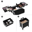 SONGMICS Mallette Maquillage Trolley 4-in-1 Aluminium boîte à Maquillage Coiffure Nail Cosmetic Beauty Case Professionnel JHZ01B-1