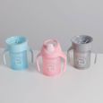 Twistshake Lot de tasses à bec pour bébé - 3 pcs - Gobelet entraînement - Enfants - Biberons étanches - Sans BPA - 4m+ - Rose bleu-1