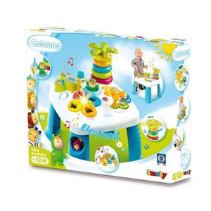 TABLE JOUET D'ACTIVITÉ SMOBY Cotoons Table d'Activité Jeu d'Eveil Bleu