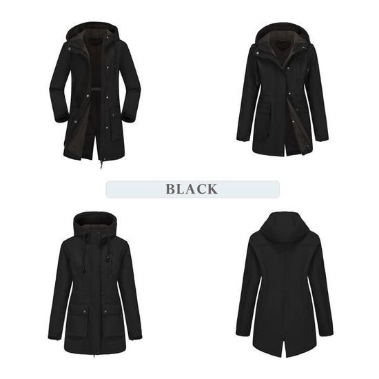 Manteau Polaire Femme Longue Avec Capuche - Chaud, Léger, Pour Randonnée Ou Quotidien En Hiver - 8