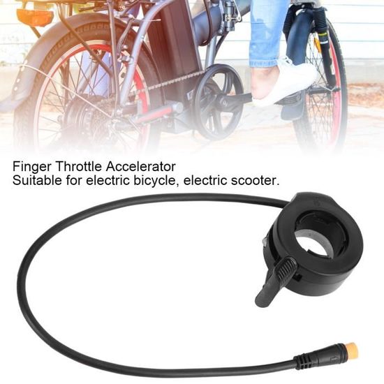 JOYSOG Poignée d'accélérateur de vélo électrique, 36 V/48 V Trottinette  électrique à vitesse tournante avec 3 vitesses Affichage de la puissance  Poignée fendue (36 V) : : Sports et Loisirs